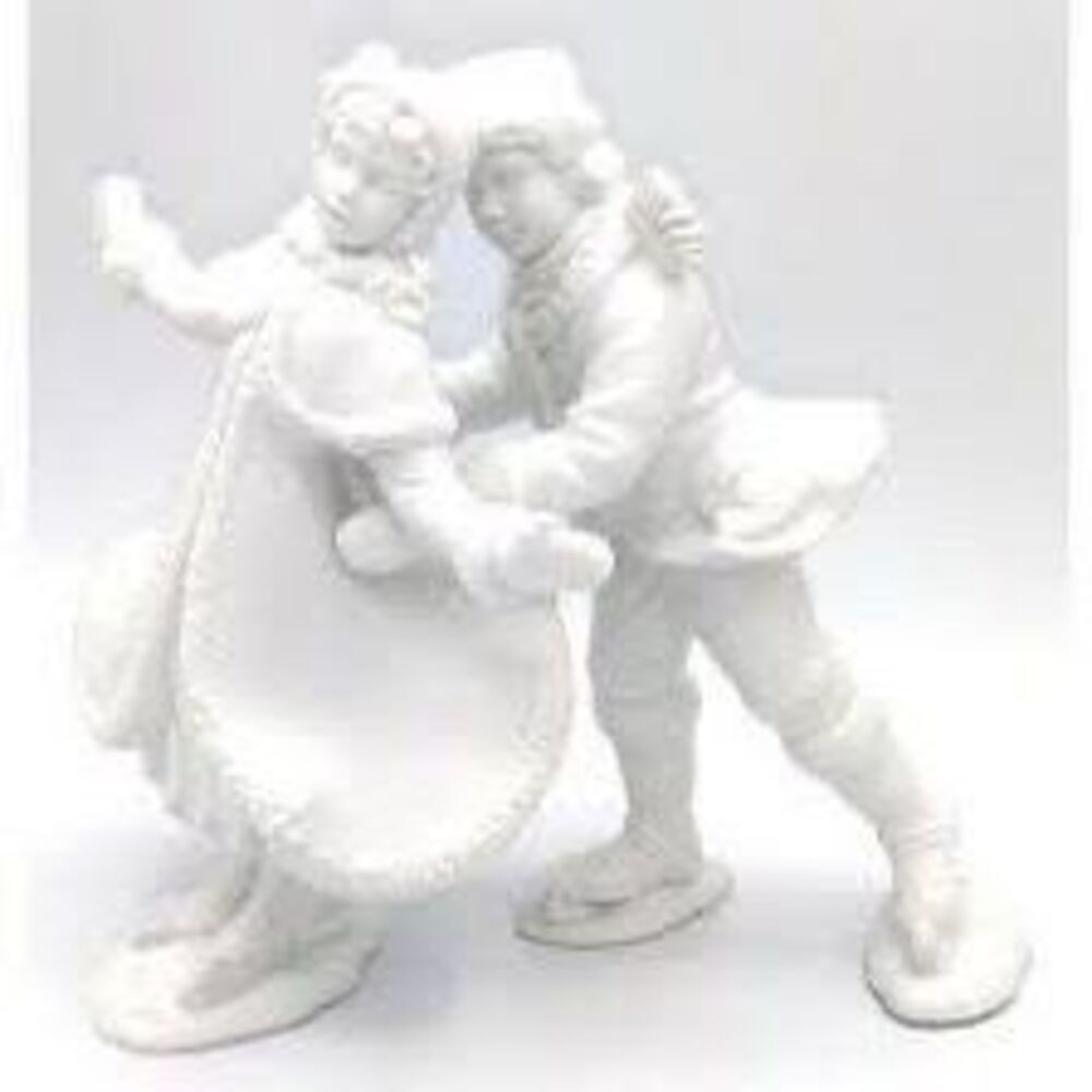 Department 56 Porcelain Winter Waltz Skaters Silhouette Holidays Retired